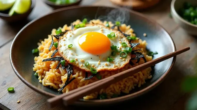 Resep Praktis Nasi Goreng Nori Gurih Umami yang Tidak Lembek