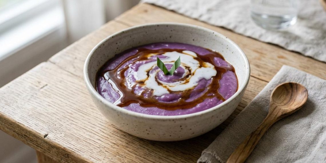 Resep Bubur Sumsum Ubi Ungu Gula Merah yang Lembut dan Manis Legit