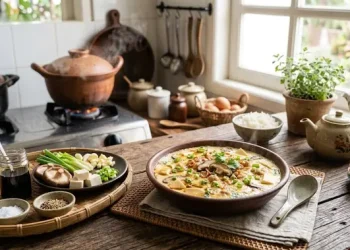 Resep Lembut dan Gurih Telur Kukus dengan Tahu dan Jamur yang Praktis