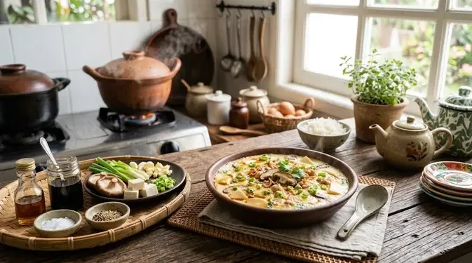 Resep Lembut dan Gurih Telur Kukus dengan Tahu dan Jamur yang Praktis